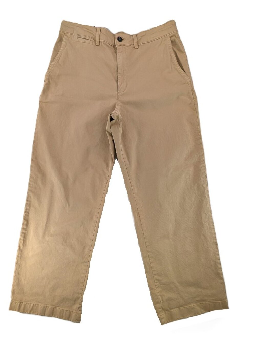 Everlane Chino Khaki Pants Womens Size 12 Tan Organic Cotton Pockets Wide Leg